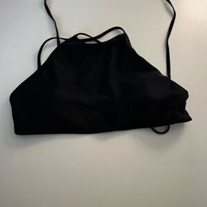 Aerie halter black bikini top m